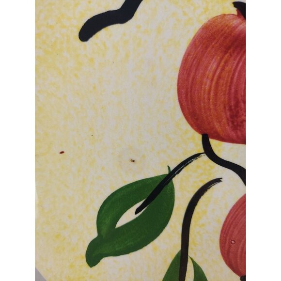 Blue Ridge Pottery Apple Jack Yellow Spongeware Platter 12" - Picture 3 of 3